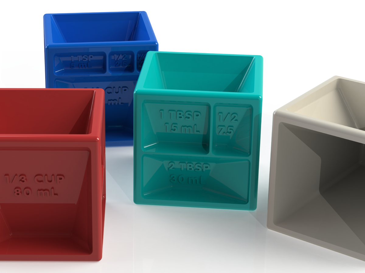 3D Printed Bakercube the Best Measuring Cup 