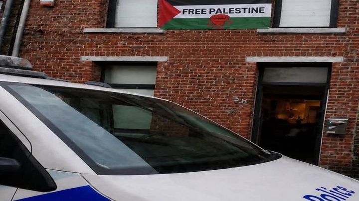 Photo de la campagne Un ordre illégal. Un drapeau palestinien. 2 ans de procédure, 1 sur 8