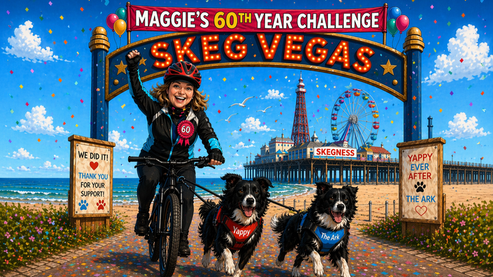 Maggie’s 60th Year: 100 Mile Ride for Yappy & The Ark campaign photo, 1 of 3