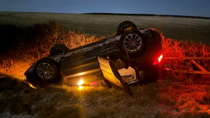 crashed car campaign photo, 1 of 4