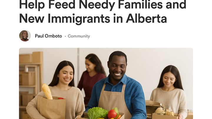 Help Feed Needy Families and New Immigrants in Alberta campaign photo, 1 of 8