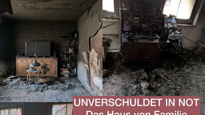 Hausbrand zerstört Alles- junge Familie steht vor dem Nichts campaign photo, 1 of 3