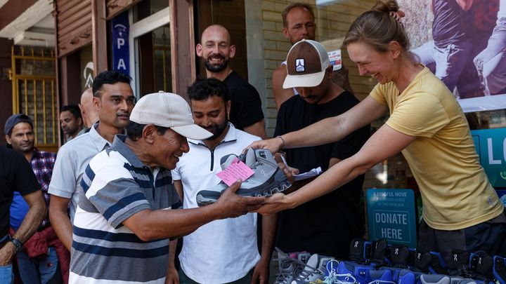 Shoes distribution campaign photo, 1 of 3