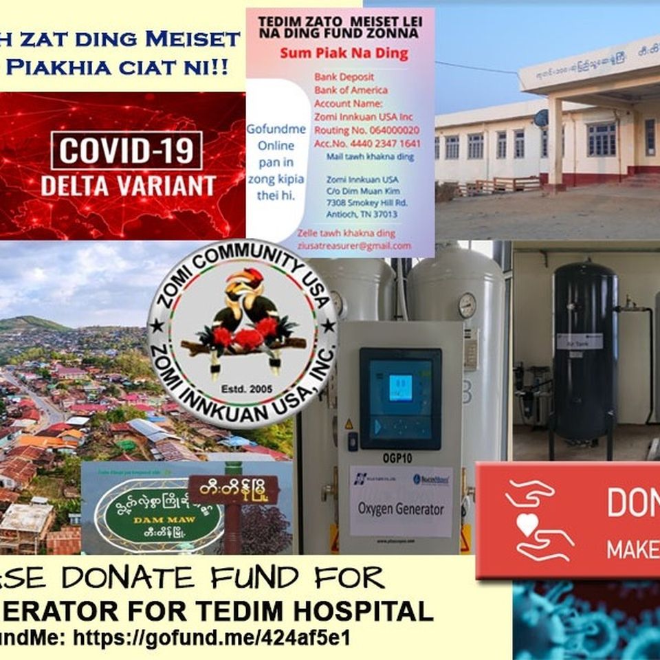 Fundraiser By Zomi Innkuan Usa New Generator For Tedim Hospital