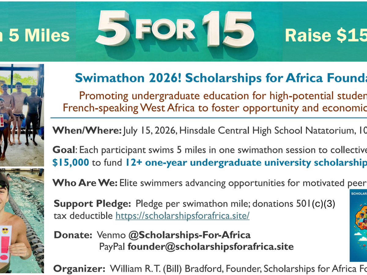 Scholarships for Africa 2026 Swimathon! campaign photo, 1 of 4