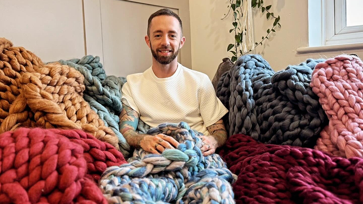 Handmade Chunky Knit Blankets for St Peter’s Hospice campaign photo, 1 of 6