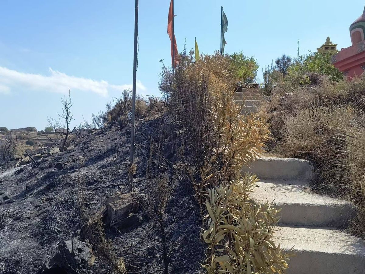 Rebuild Namkha Dzong retreat centre after wildfire campaign photo, 1 of 4