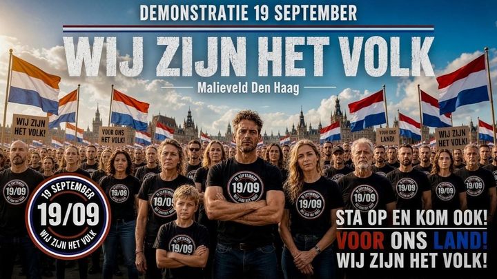Malieveld 1 jaar later, WIJ ZIJN HET VOLK! campaign photo, 1 of 3