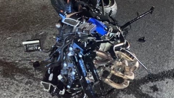 Codeys motorcycle wreck campaign photo, 1 of 2
