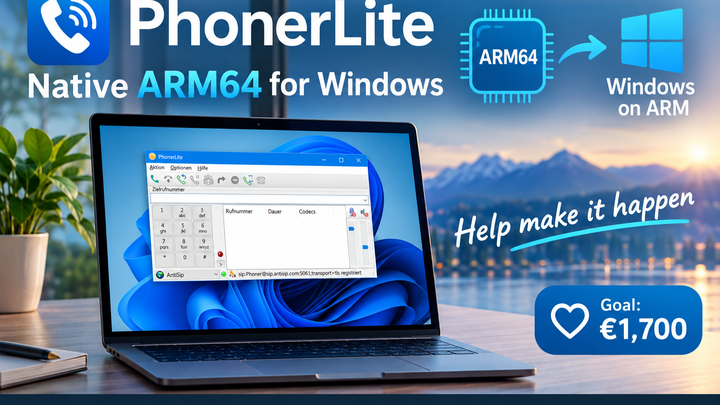 Help bring PhonerLite natively to Windows on ARM campaign photo, 1 of 3