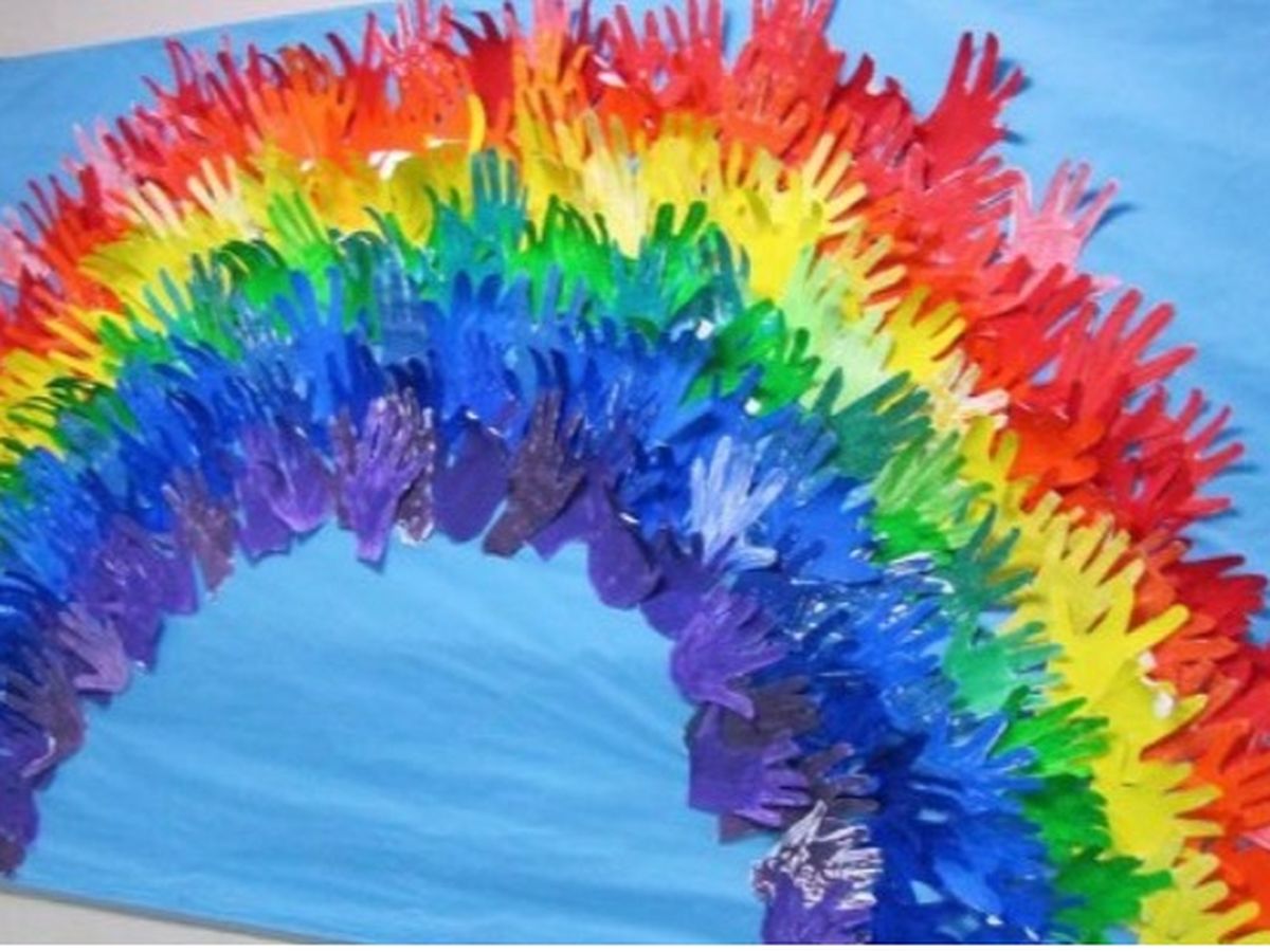 Rainbow Tissue Paper Art