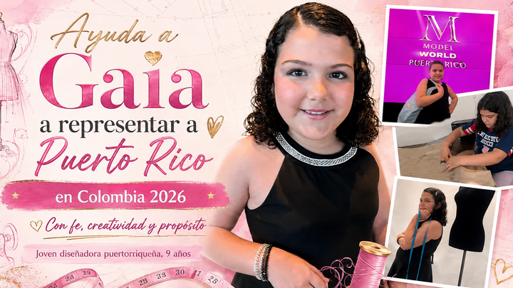 Ayuda a Gaia a representar a Puerto Rico en Colombia campaign photo, 1 of 6