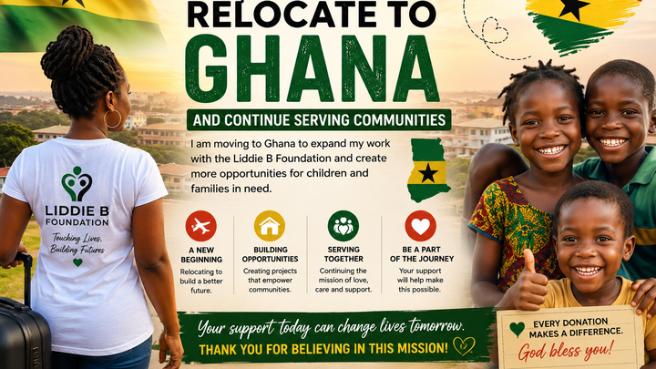 Foto van campagne Help Me Relocate to Ghana and Continue Serving Communiti, 1 van 4