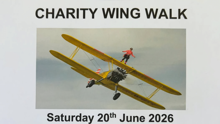 Charity wing walk for this amazing Charity 20th June 2026 campaign photo, 1 of 3