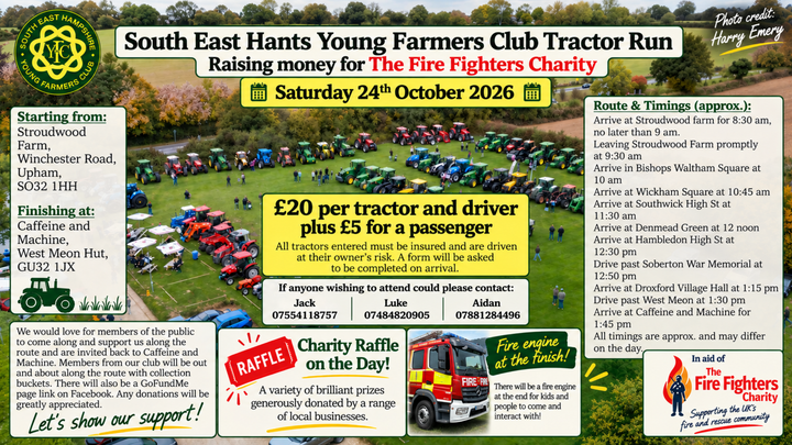 South East Hants YFC Tractor run 2026 campaign photo, 1 of 3