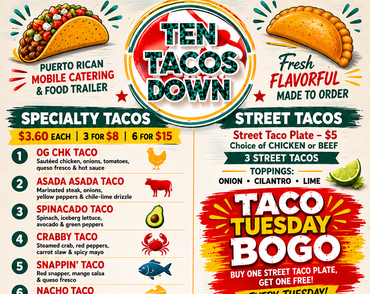 TEN TACOS DOWN