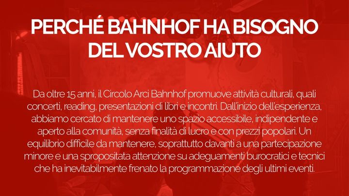 DONA PER SUPPORTARE BAHNHOF campaign photo, 1 of 4