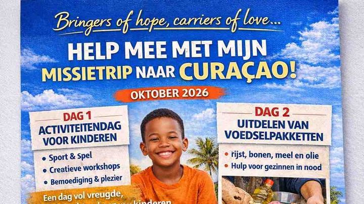 MISSIE CURAÇAO 2026 HOOP & LIEFDE IN ACTIE campaign photo, 1 of 4