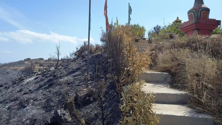 Rebuild Namkha Dzong retreat centre after wildfire campaign photo, 1 of 4