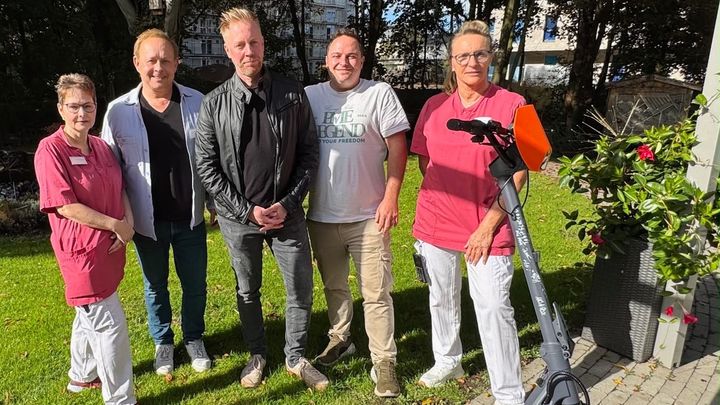 Kampagnen-Foto für 24h auf dem E-Scooter für das Klara Hospiz Marl, 1 von 9