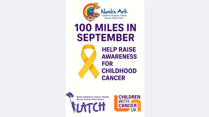 100 miles in September for childhood cancer awareness campaign photo, 1 of 4