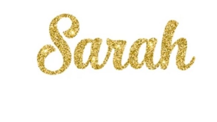 sarah name wallpaper in glitter