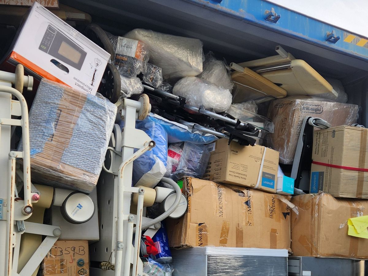 HOSPITAL EQUIPMENT CONTAINER SHIPMENT campaign photo, 1 of 3