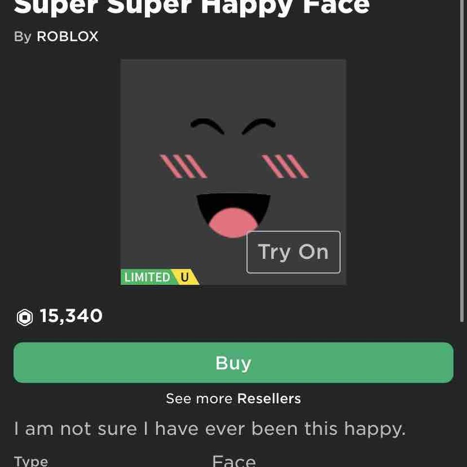 Fundraiser By Roblox Dreamer Super Super Happy Face - roblox how to have no face