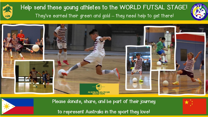 Help these junior FUTSAL ATHLETES represent AUSTRALIA! campaign photo, 1 of 7