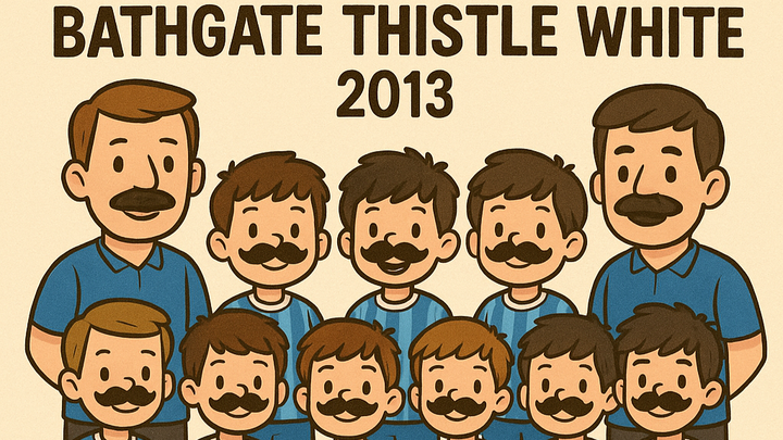 Bathgate Thistle 2013 White Movember Challenge campaign photo, 1 of 3