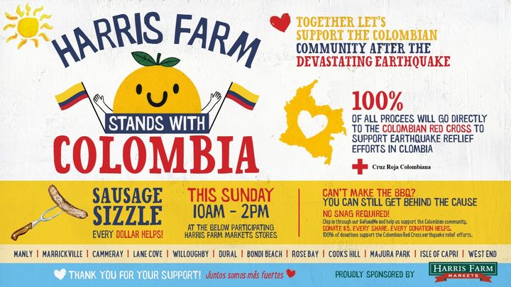 Harris Farm Stands With Colombia ♥️