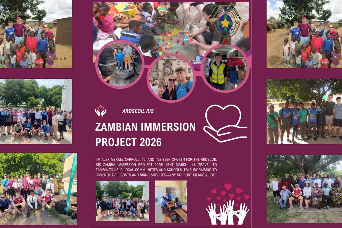 Fundraiser by Alex Merkel Carroll : Ardscoil Rís Zambia ...