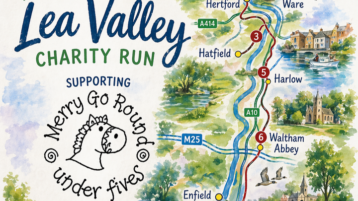 Baldock to London charity run down the Lea Valley campaign photo, 1 of 4