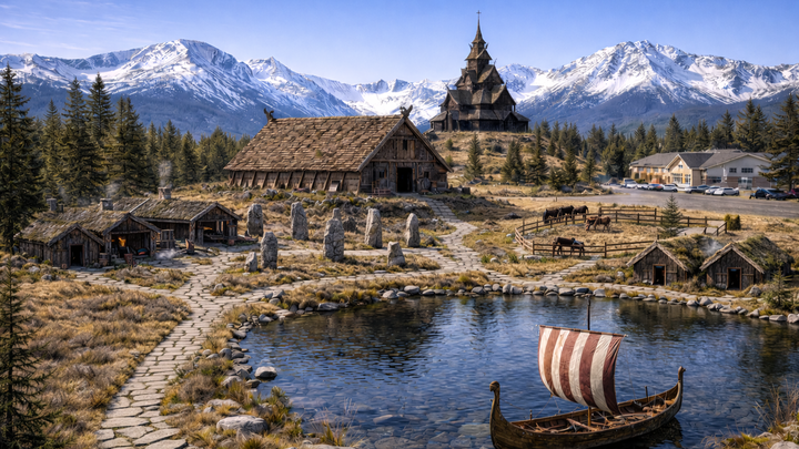 Building Grýtt Fjall Viking Village in the Rockies campaign photo, 1 of 7