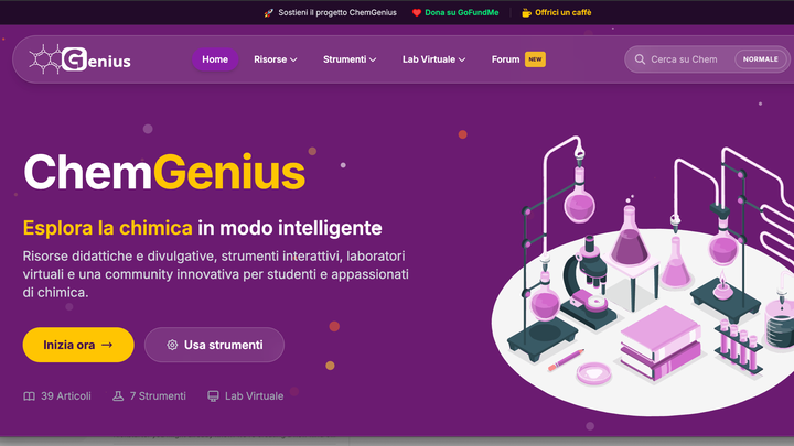 Sostieni ChemGenius, la piattaforma italiana per la chimica campaign photo, 1 of 3
